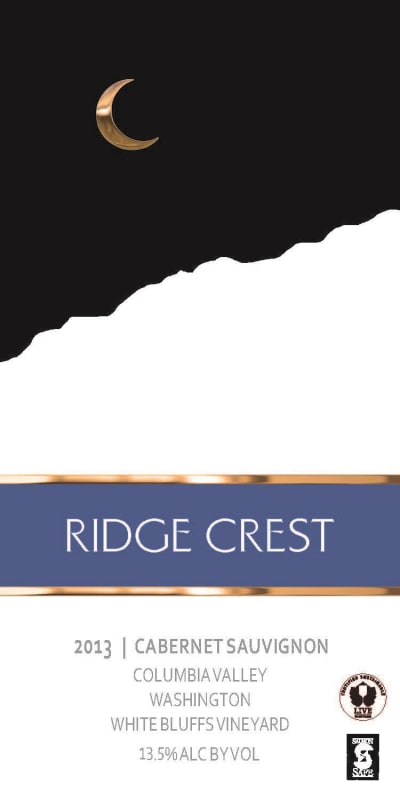 Claar Cellars Ridge Crest Cabernet Sauvignon 2013 Front Label