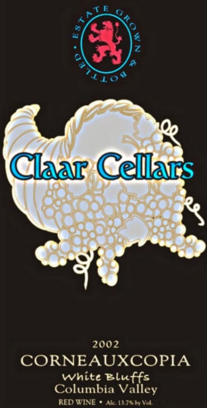 Claar Cellars Corneauxcopia 2002 Front Label