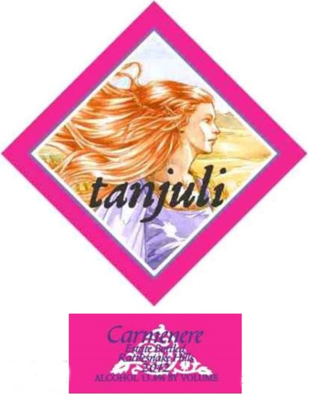 Tanjuli Carmenere 2012 Front Label