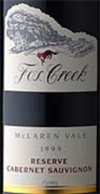 Fox Creek Reserve Cabernet Sauvignon 1999 Front Label