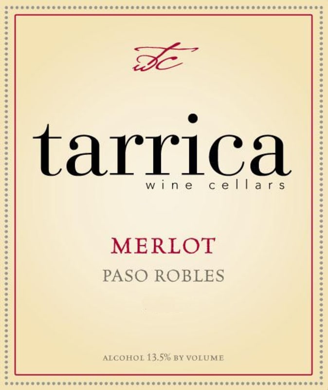 Tarrica Wine Cellars Merlot 2013 Front Label