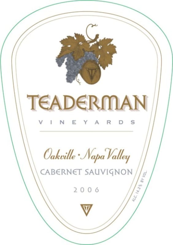 Teaderman Vineyards Cabernet Sauvignon 2006 Front Label