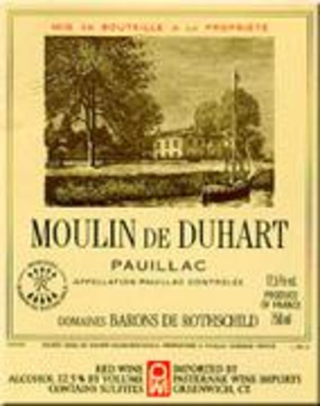 Chateau Duhart-Milon Moulin de Duhart 1996 Front Label
