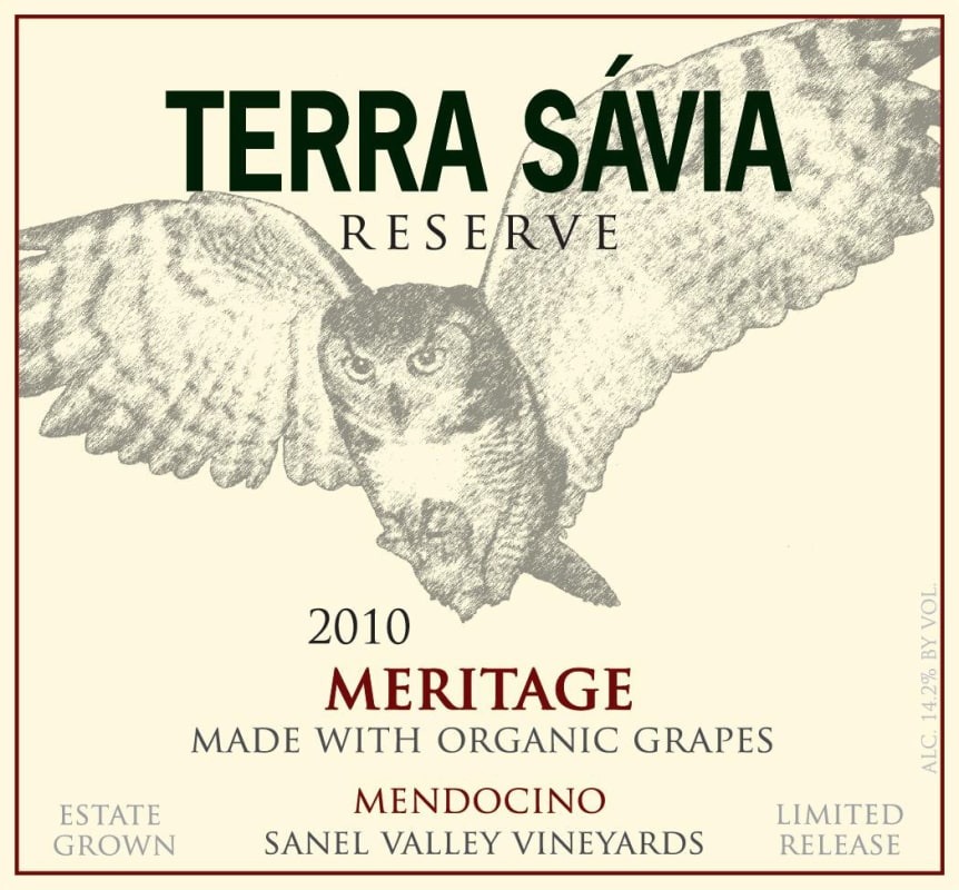 Terra Savia Reserve Meritage 2010 Front Label