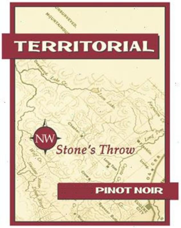 Territorial Vineyards Stones Throw Pinot Noir 2008 Front Label