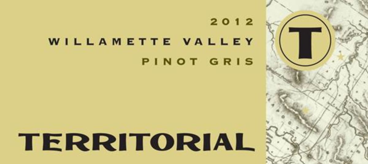 Territorial Vineyards Pinot Gris 2012 Front Label