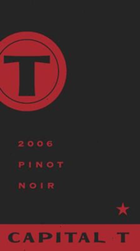 Territorial Vineyards Capital T Reserve Pinot Noir 2006 Front Label