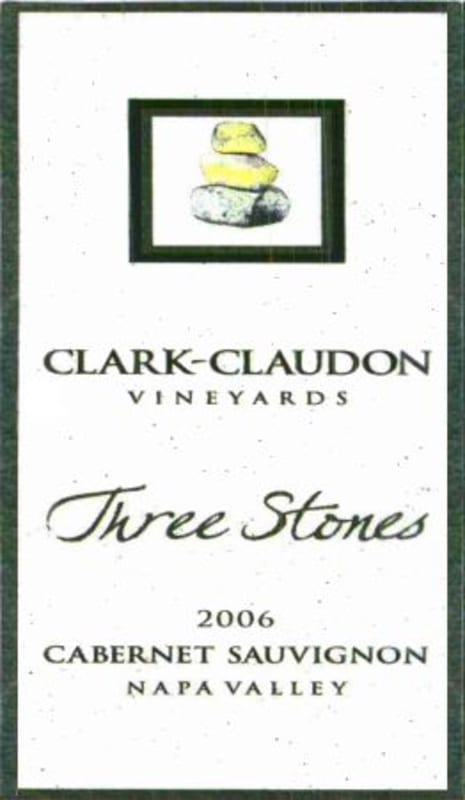 Clark-Claudon Three Stones Cabernet Sauvignon 2011 Front Label