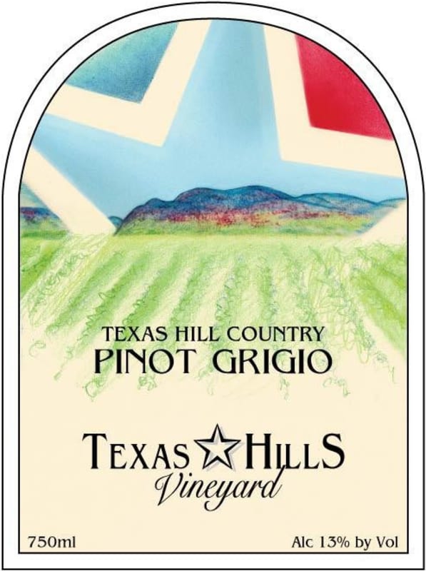 Texas Hills Vineyard Pinot Grigio 2012 Front Label