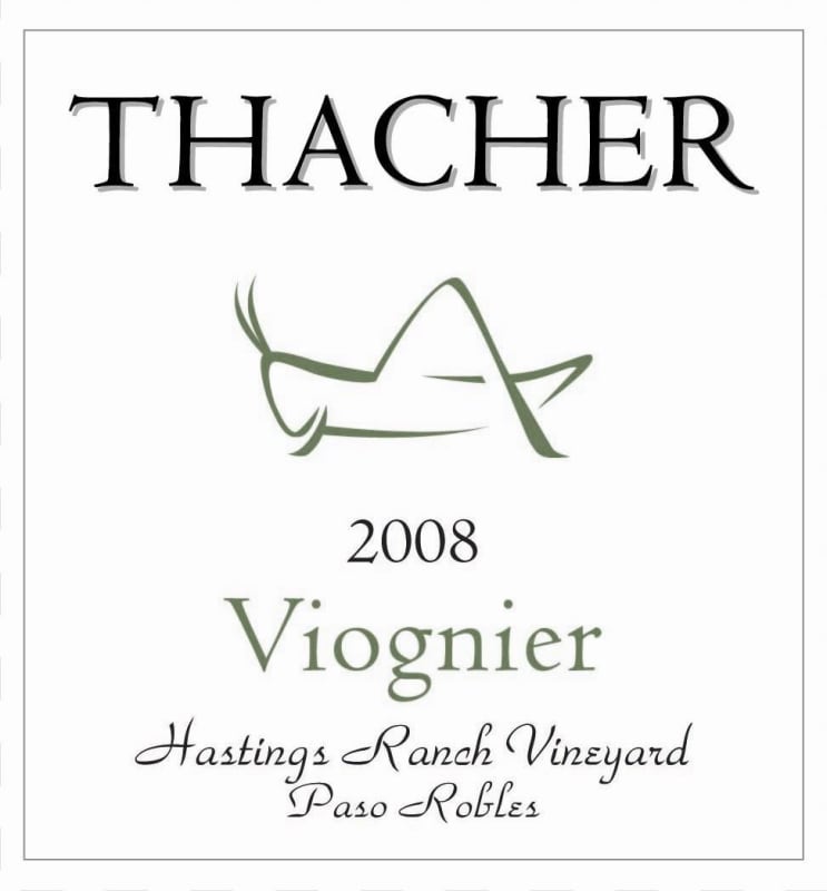 Thacher Winery Hastings Ranch Viognier 2008 Front Label