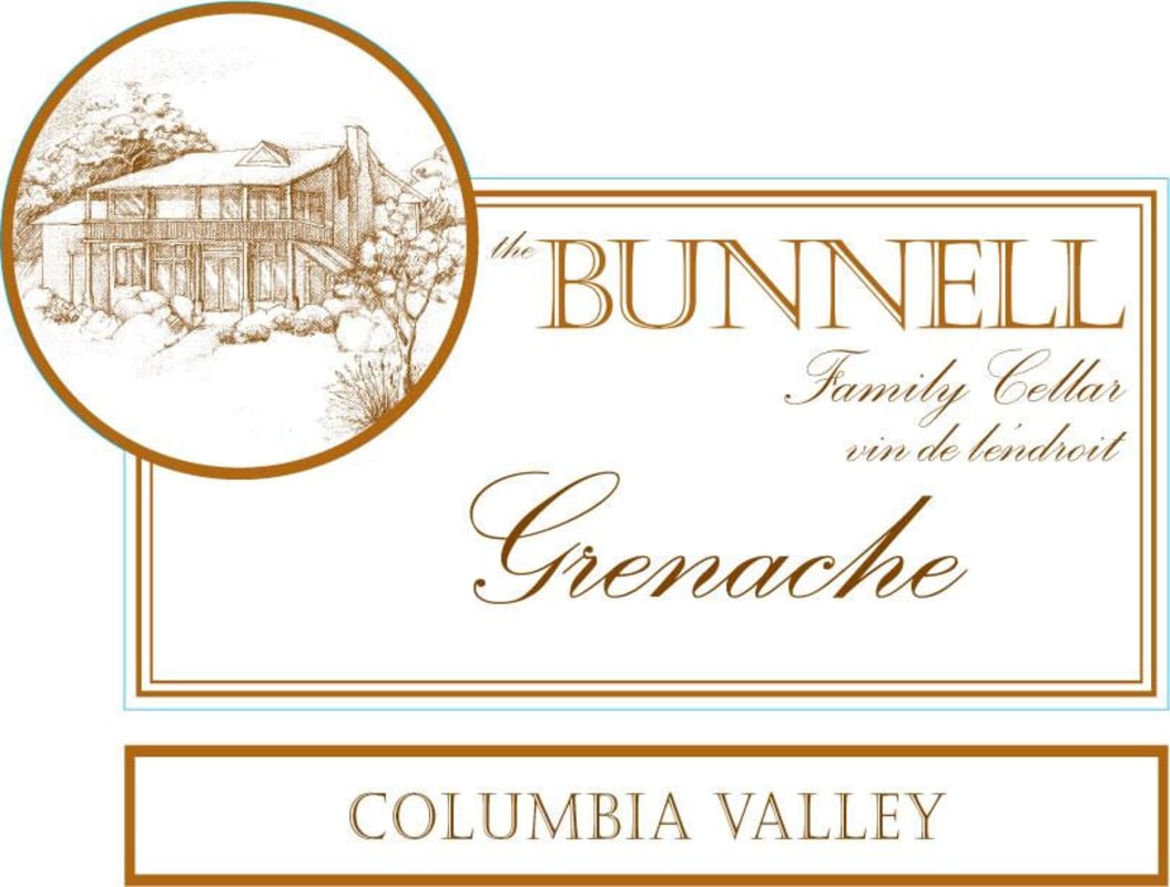 The Bunnell Family Cellar Grenache 2010 Front Label