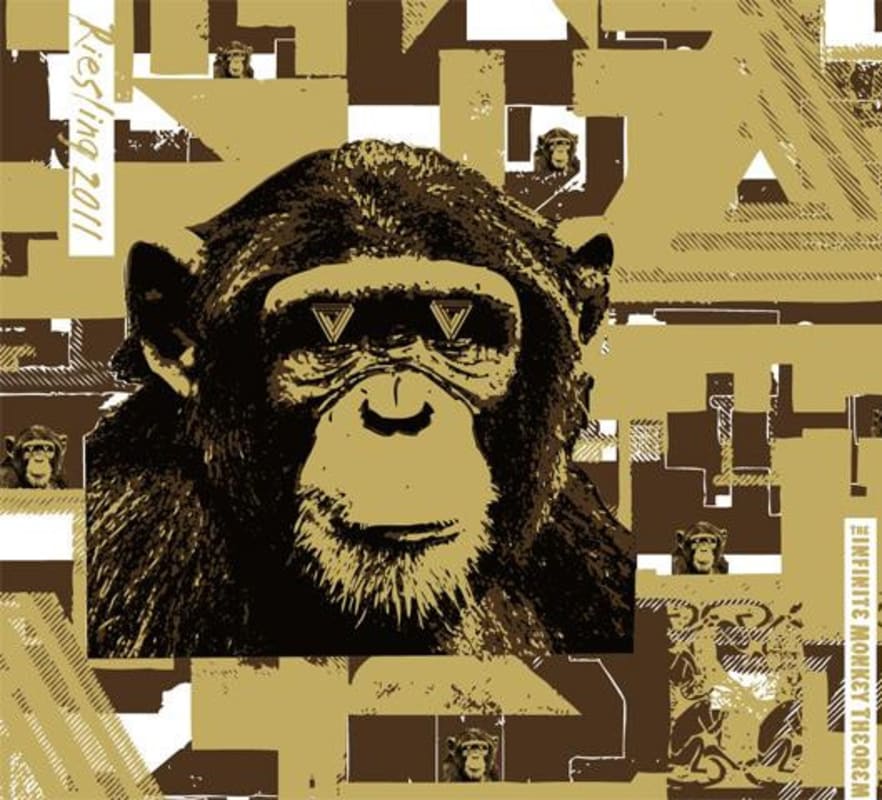 The Infinite Monkey Theorem Riesling 2011 Front Label