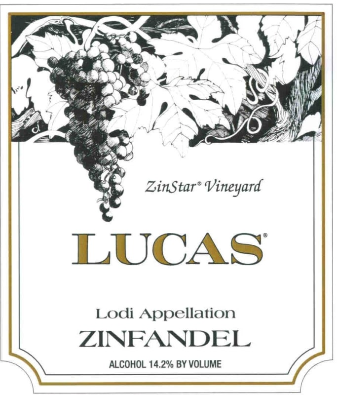 The Lucas Winery, CA ZinStar Zinfandel 2009 Front Label