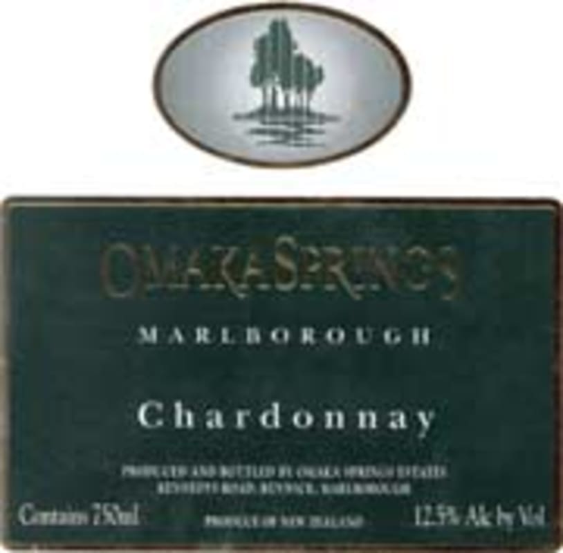 Omaka Springs Chardonnay 2002 Front Label
