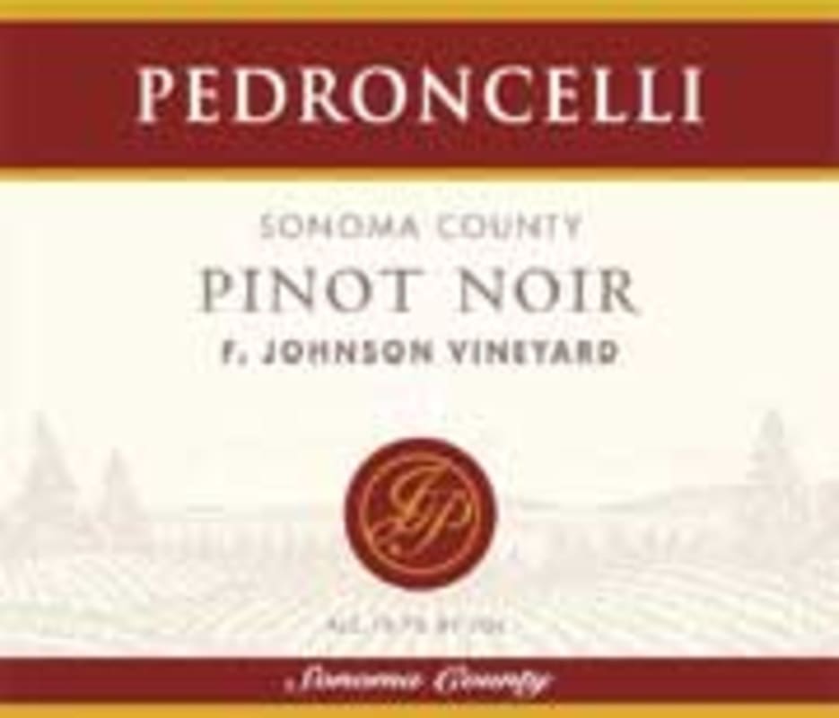 Pedroncelli Frank Johnson Vineyard Pinot Noir 2001 Front Label