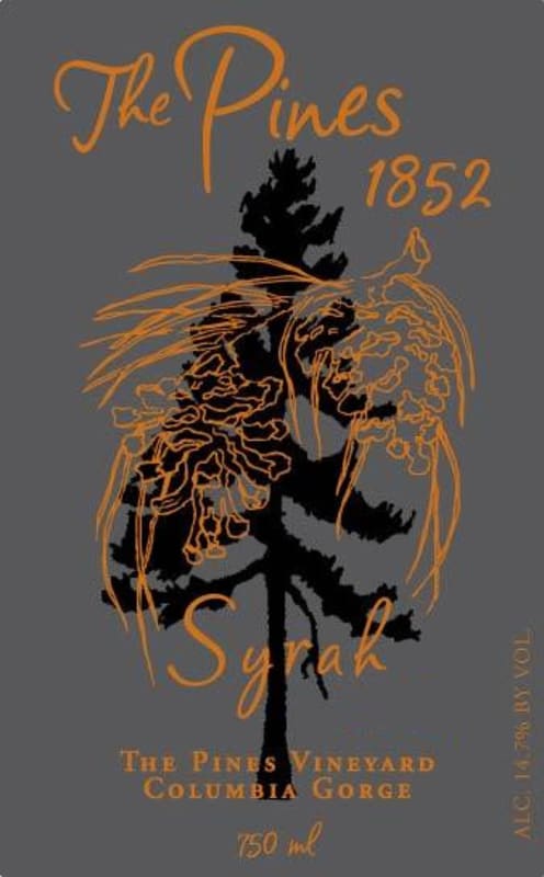 The Pines 1852 Syrah 2011 Front Label