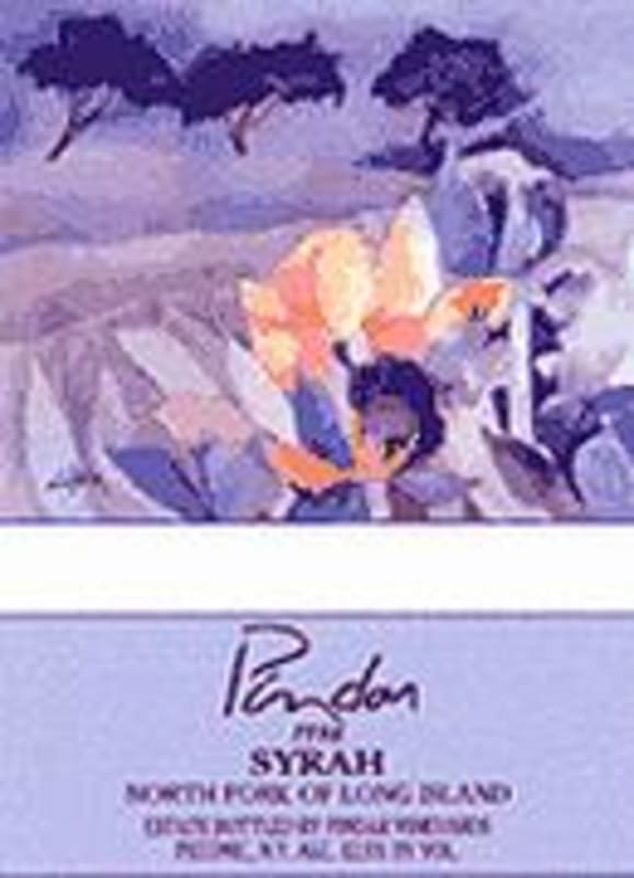 Pindar Syrah 1999 Front Label