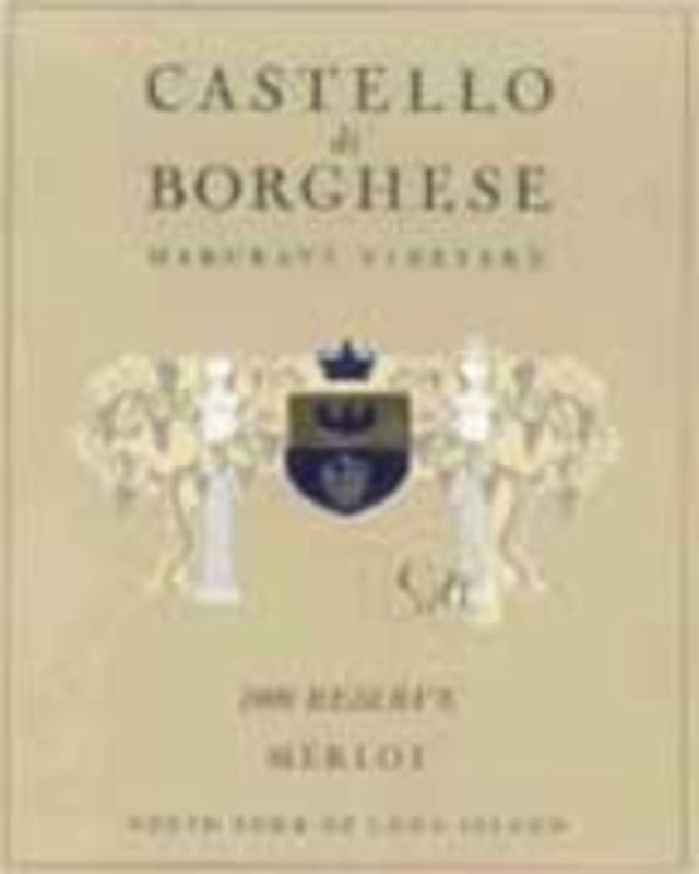 Castello di Borghese Merlot 2000 Front Label