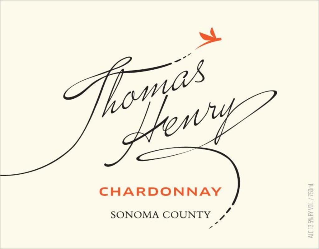 Thomas Henry Wines Chardonnay 2015 Front Label