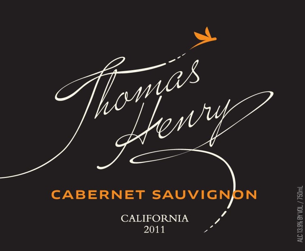 Thomas Henry Wines Cabernet Sauvignon 2011 Front Label