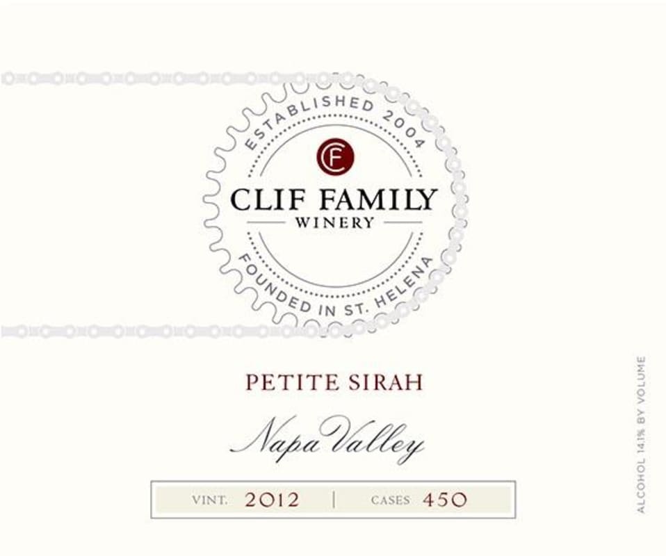 Clif Family Winery Petite Sirah 2012 Front Label