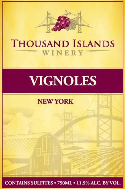 Thousand Islands Winery Vignoles 2014 Front Label