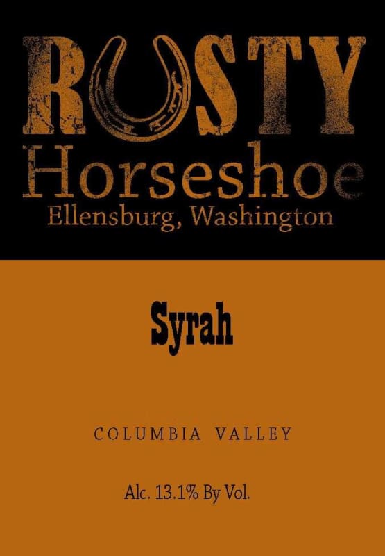 Thrall & Dodge Winery Rusty Horseshoe Syrah 2010 Front Label
