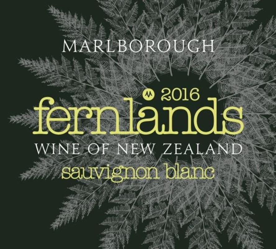 Fernlands Marlborough Sauvignon Blanc 2016 Front Label