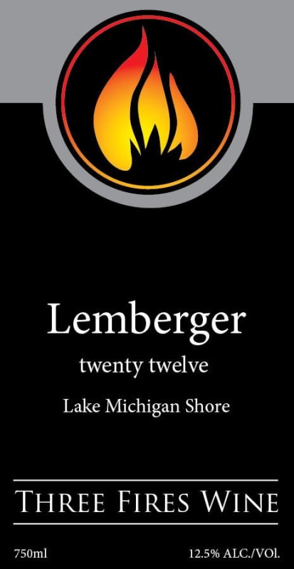 Three Fires Wine Lemberger 2012 Front Label