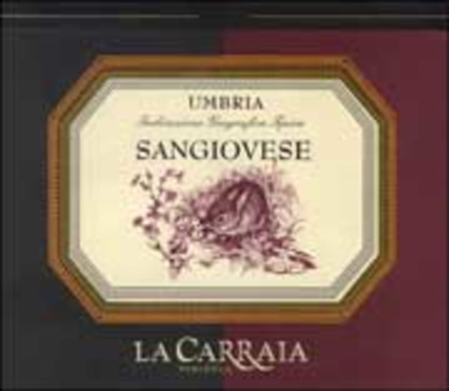 La Carraia Sangiovese Dell Umbria 2002 Front Label