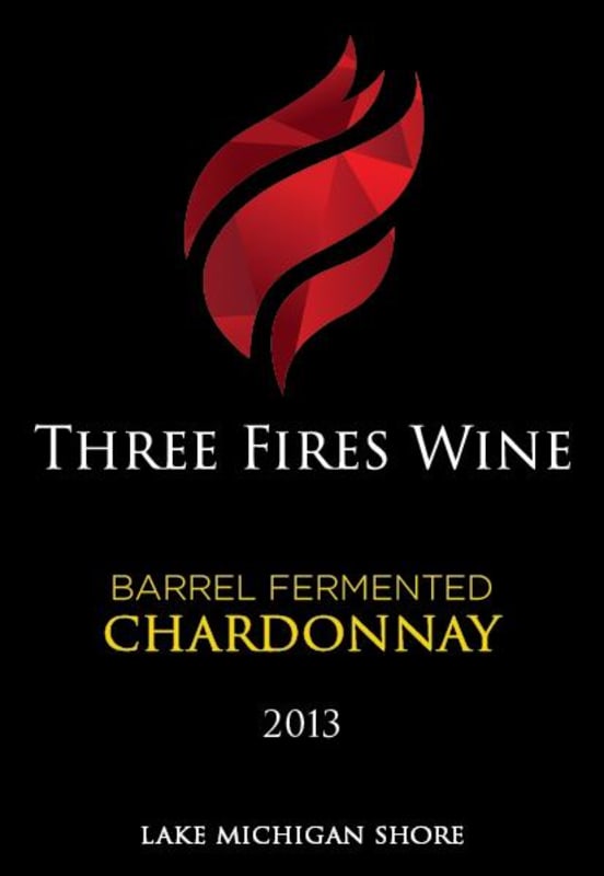 Three Fires Wine Barrel Fermented Chardonnay 2013 Front Label