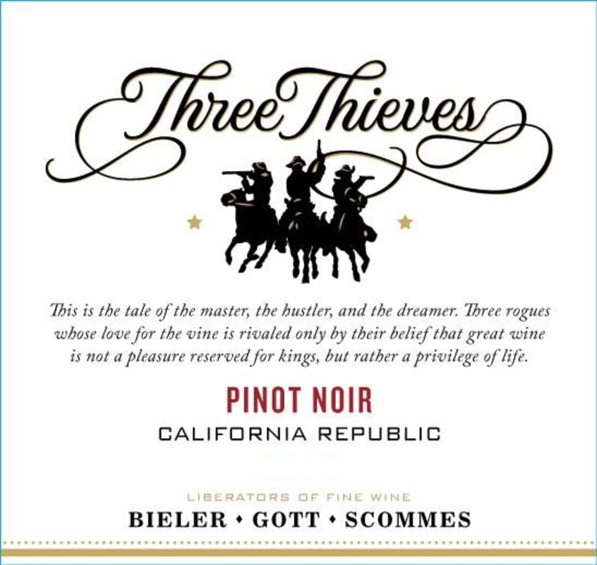 Three Thieves California Republic Pinot Noir 2013 Front Label