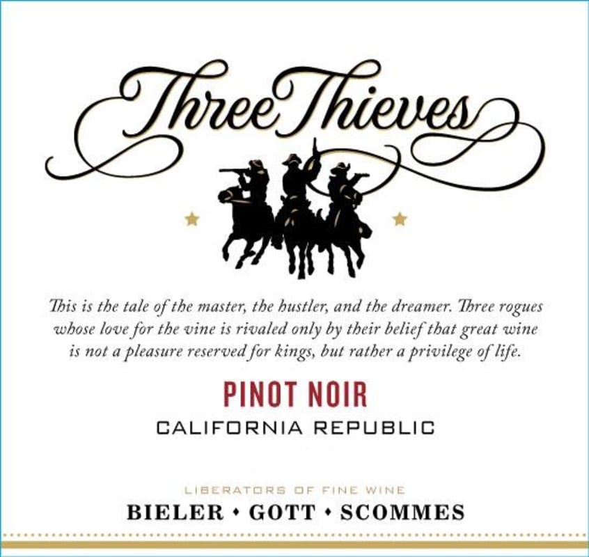 Three Thieves California Republic Pinot Noir 2014 Front Label
