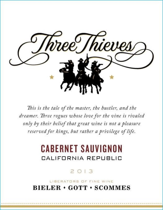 Three Thieves California Republic Cabernet Sauvignon 2013 Front Label