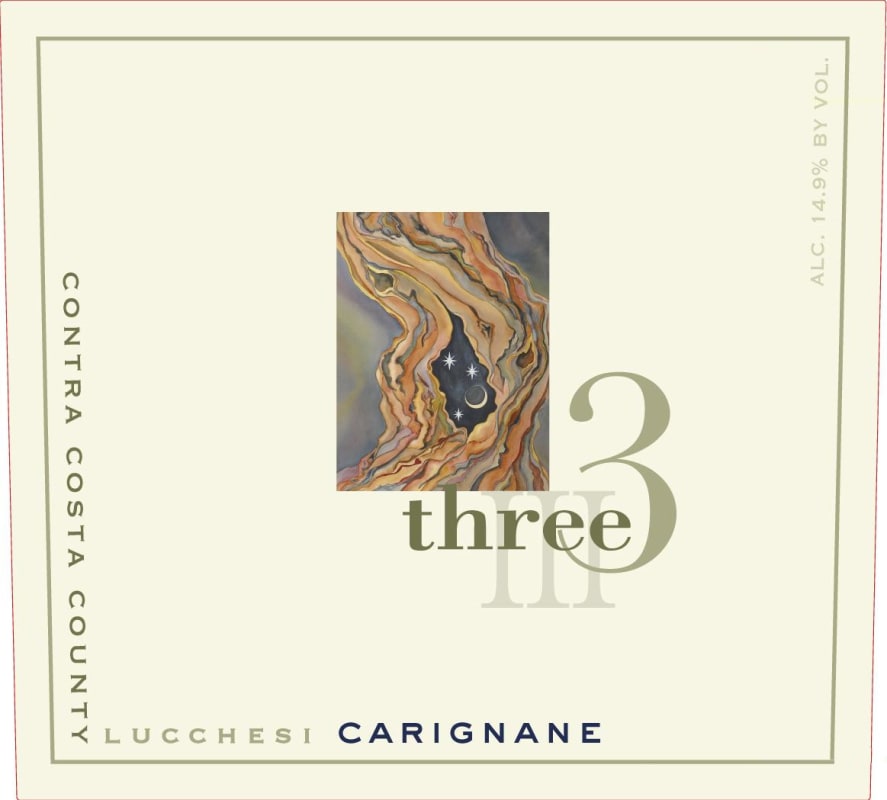 Three Wine Company Lucchesi Vineyard Carignane 2011 Front Label