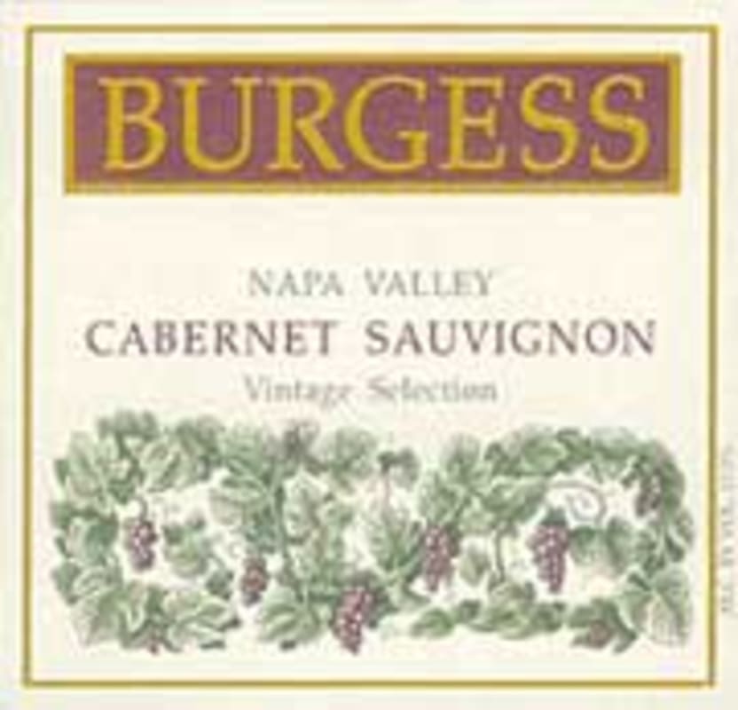 Burgess Library Selection Cabernet Sauvignon 1992 Front Label