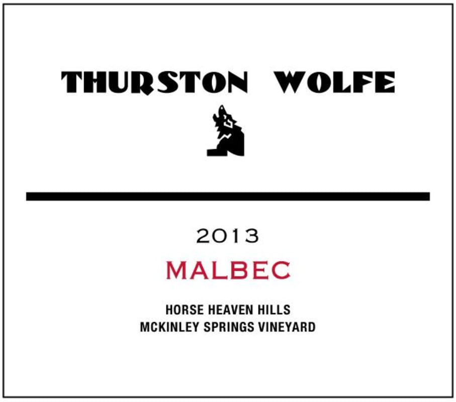 Thurston Wolfe Malbec 2013 Front Label