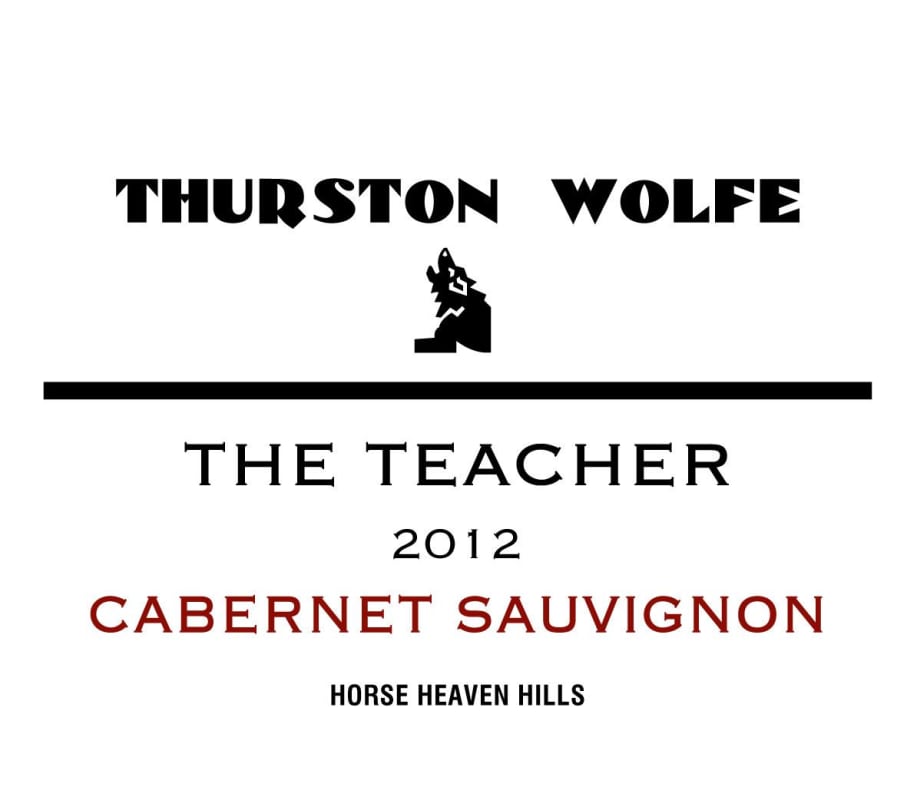 Thurston Wolfe The Teacher Cabernet Sauvignon 2012 Front Label