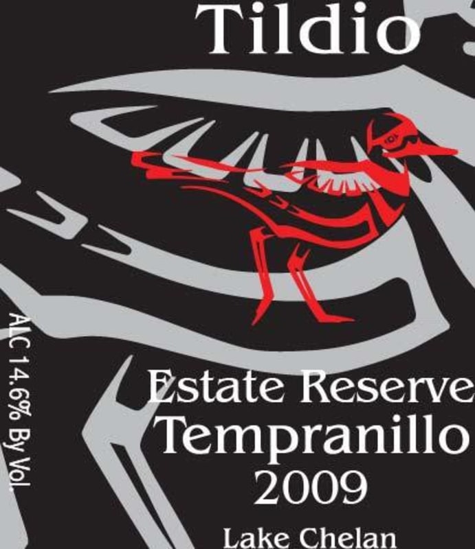 Tildio Winery Estate Reserve Tempranillo 2009 Front Label