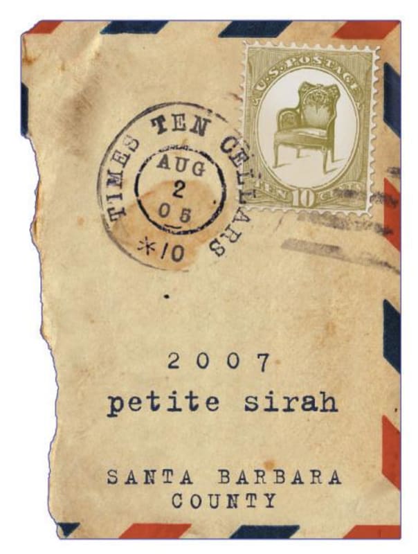 Times Ten Cellars Petite Sirah 2007 Front Label