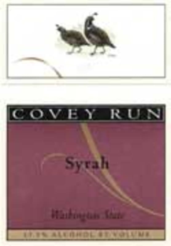 Covey Run Syrah 2001 Front Label