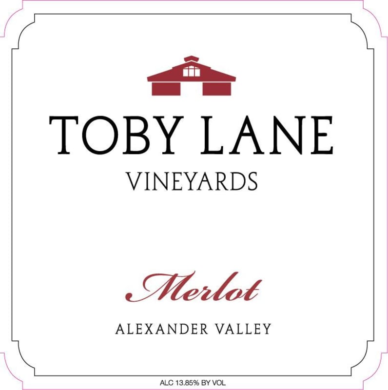 Toby Lane Vineyards Merlot 2011 Front Label