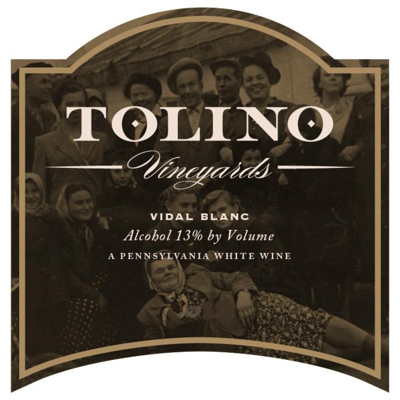 Tolino Vineyards Vidal Blanc Sweet White 2014 Front Label