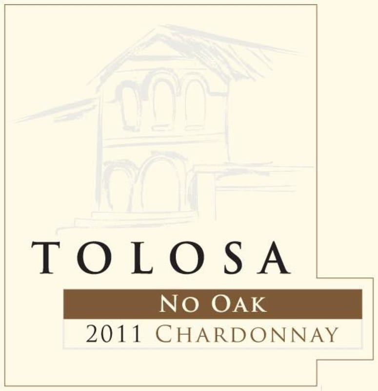 Tolosa Winery No Oak Chardonnay 2011 Front Label