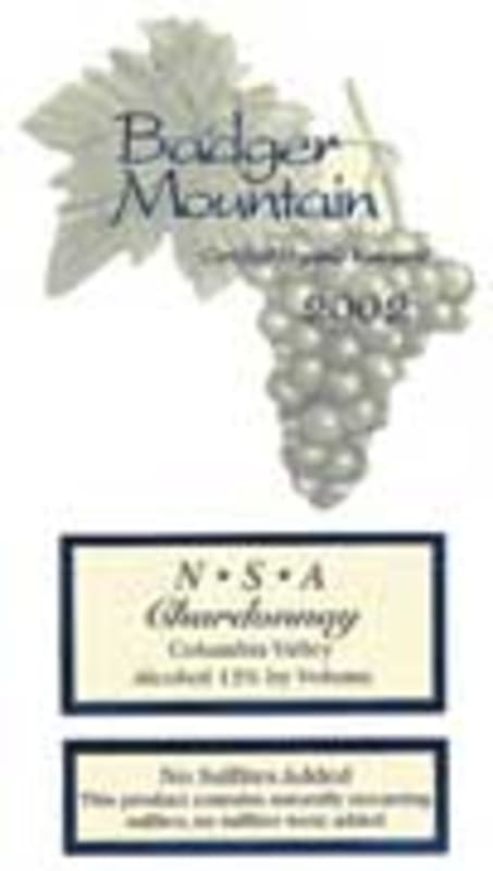 Badger Mountain Chardonnay No Sulfites 2002 Front Label