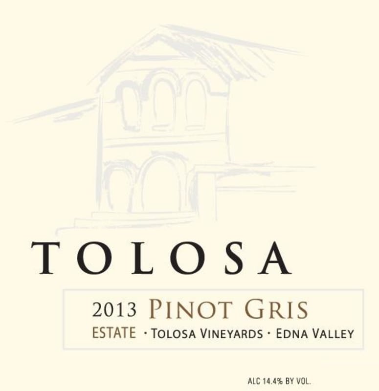 Tolosa Winery Estate Pinot Gris 2013 Front Label