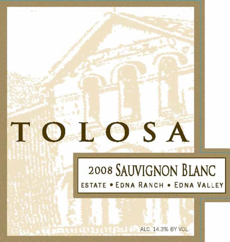 Tolosa Winery Edna Ranch Sauvignon Blanc 2008 Front Label