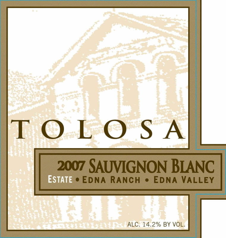 Tolosa Winery Edna Ranch Sauvignon Blanc 2007 Front Label