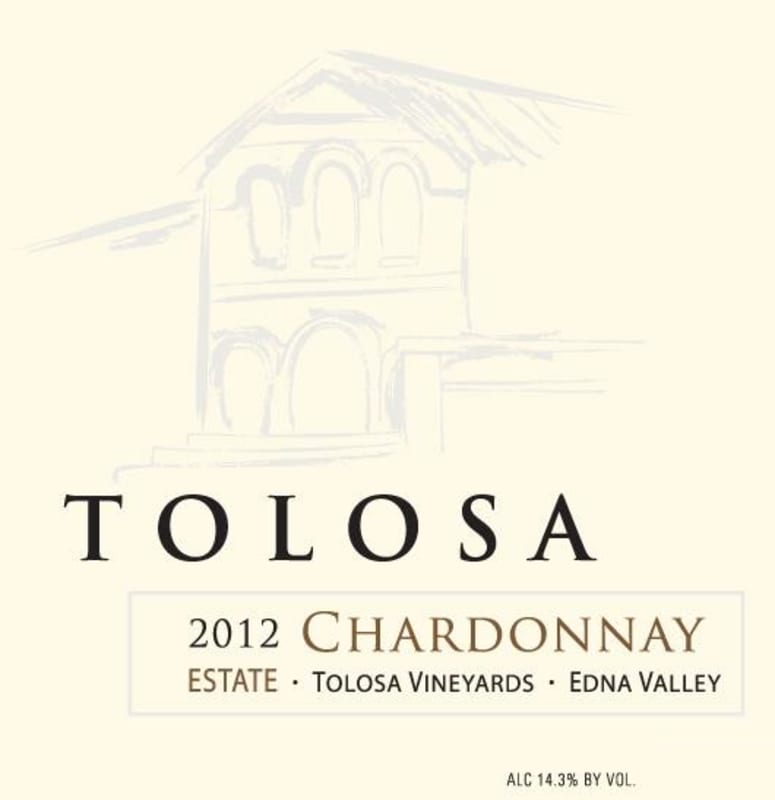 Tolosa Winery Estate Chardonnay 2012 Front Label