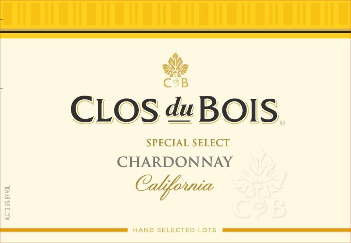 Clos du Bois Special Select Chardonnay 2014 Front Label